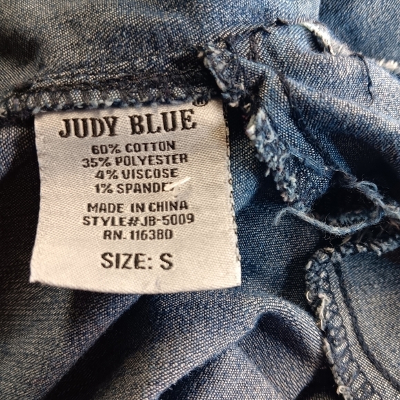 Judy Blue Denim Shirt Dress Women's Size S - Picture 2 of 7